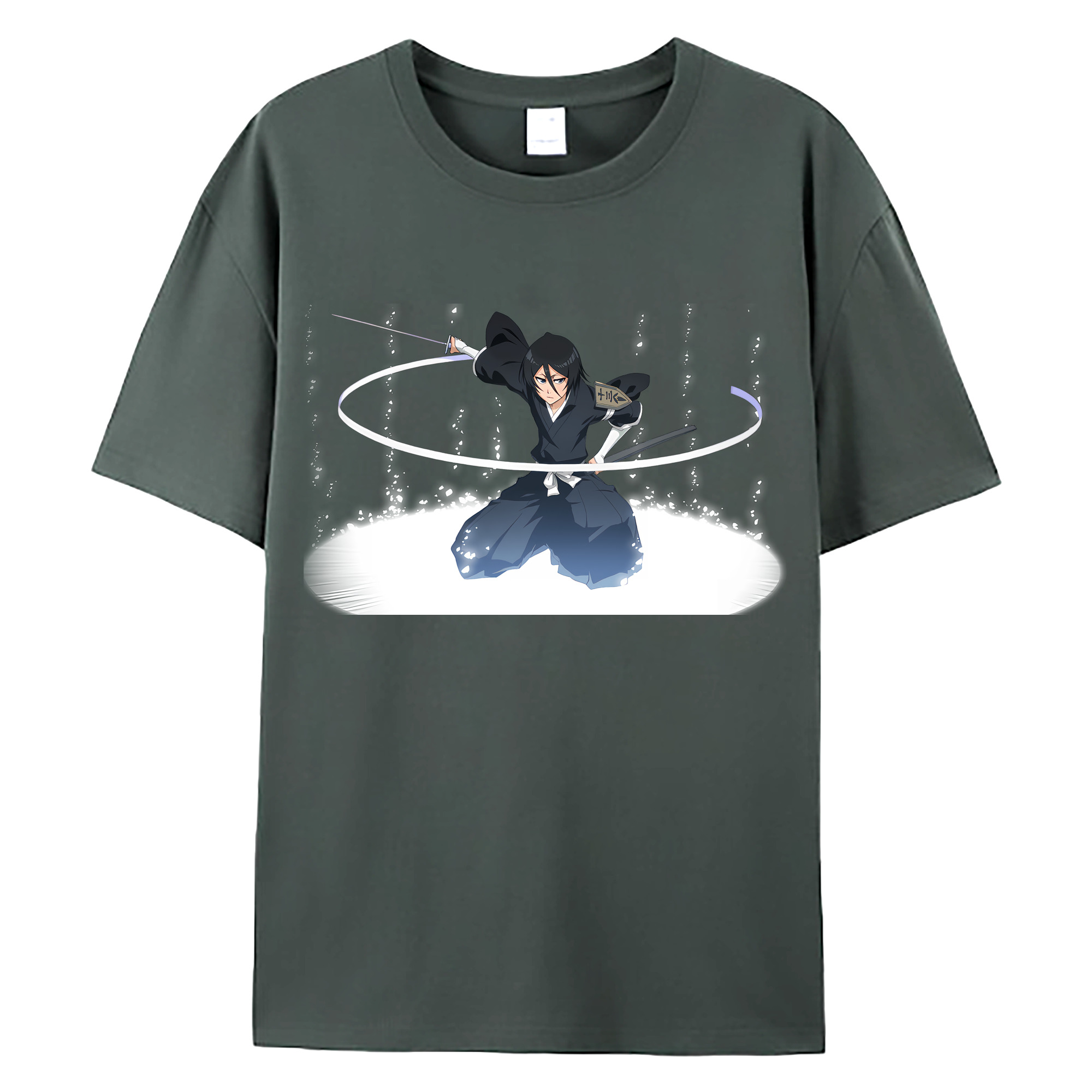 （画像用） ブリーチ 朽木ルキア BLEACH Kuchiki Rukia 綿100％ メンズ半袖Tシャツ｜肌触りやわらか＆通気性